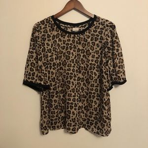 A New Day Leopard Print Shirt XXL